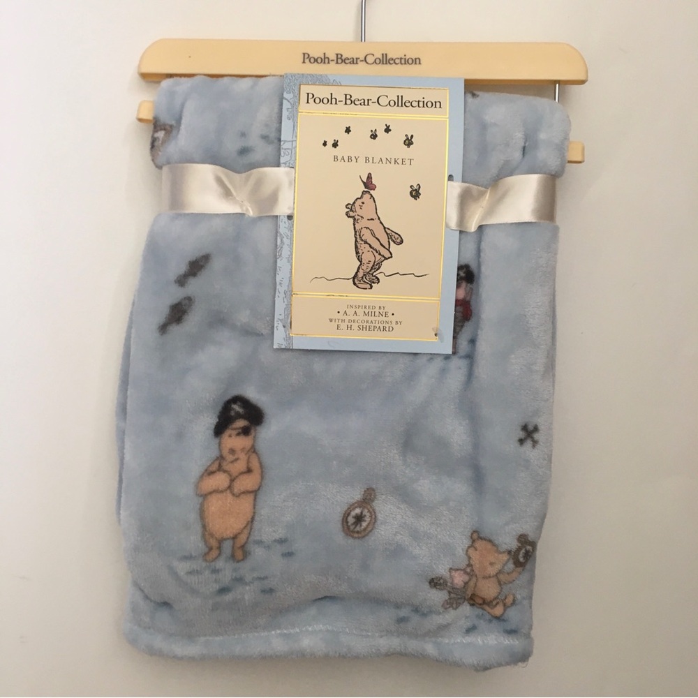 Baby Blanket Lightweight Winnie the Pooh Pirate Theme NEW | Pooh Bear Collection